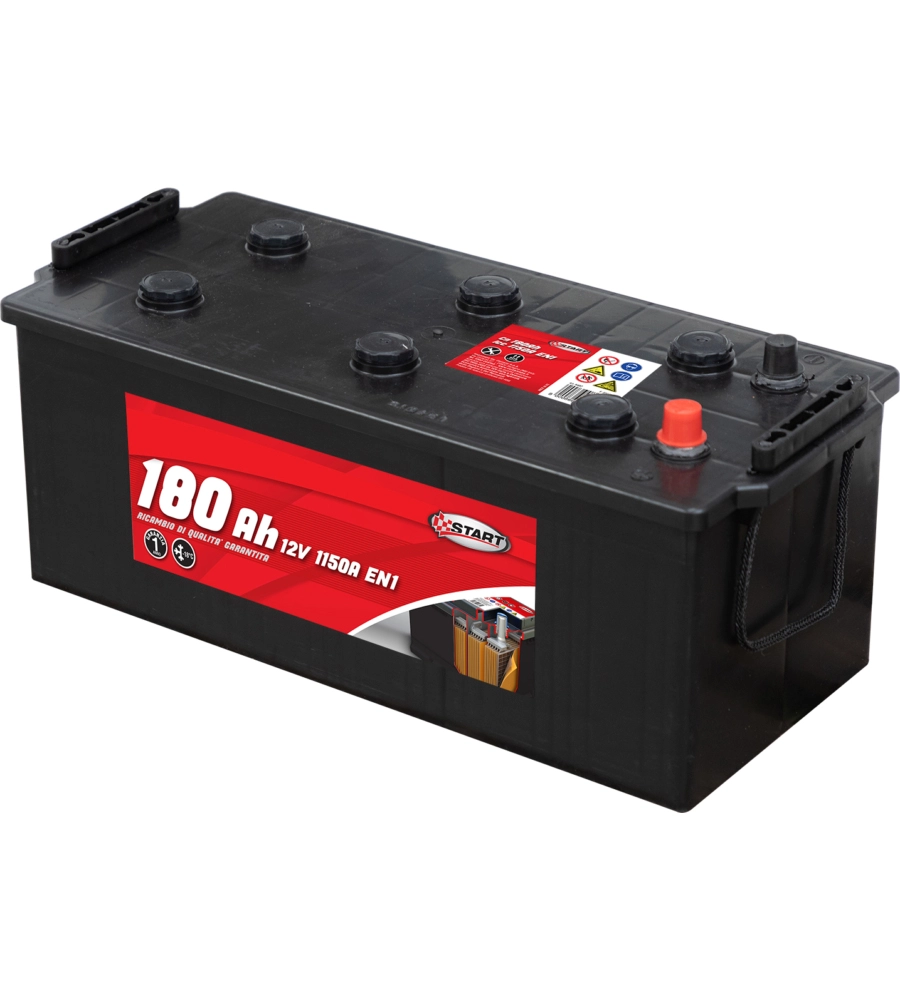 Batteria per autocarro e trattori 180ah 12v 1000a polo positivo sinistro